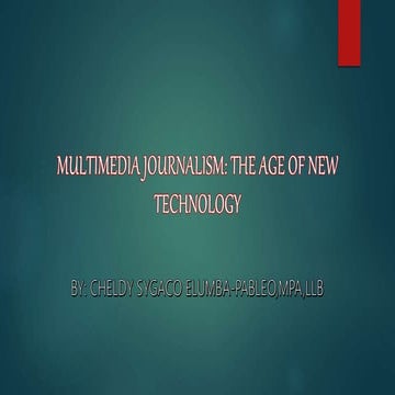 Multimedia journalism