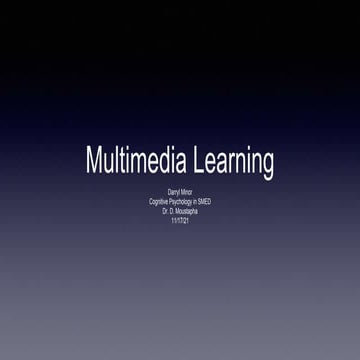 Multimedia learning