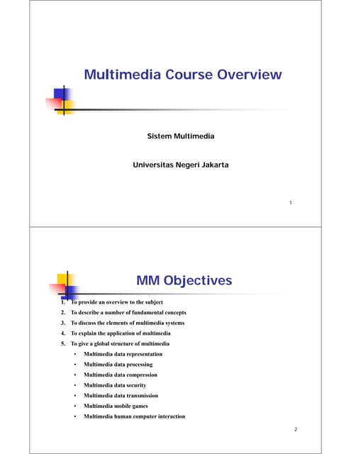 Multimedia lesson1-intro it contain the basic information of multimedia