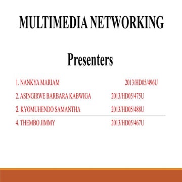 Multimedia networking | PPT