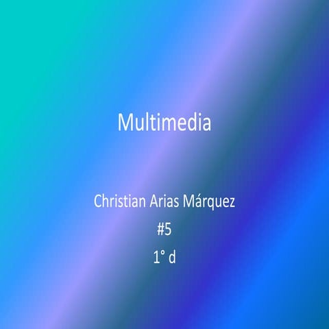 Elementos de la multimedia | PDF