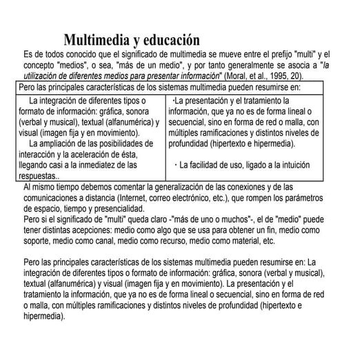 Elementos de la multimedia | PDF