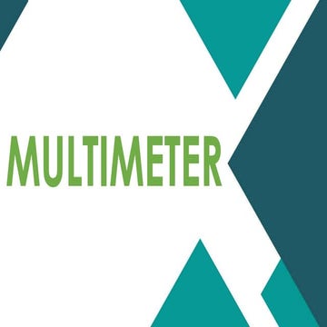 ELECTRICAL INSTALLATION AND MAINTENANCE.MULTIMETER.PARTS