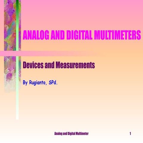 Belajar multimeter analog dan digital di bidang elekktronika