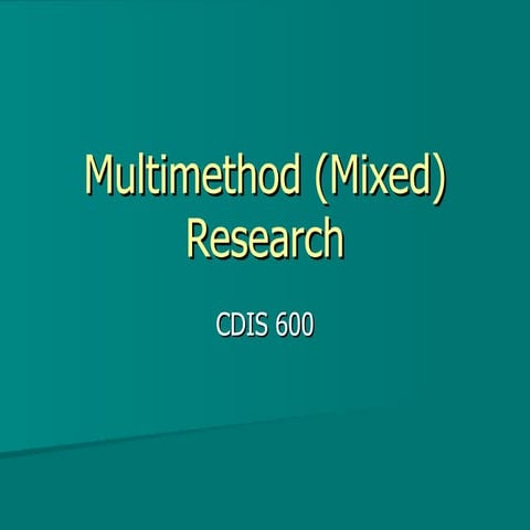 Multimethod research