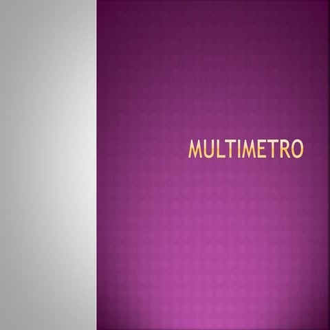 Multimetro analogico