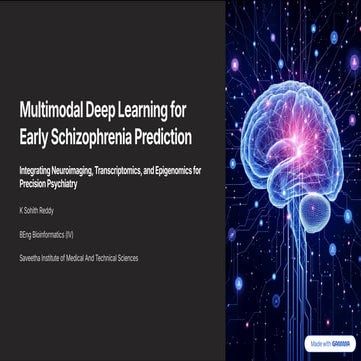 Multimodal Deep Learning for Early Schizophrenia Prediction | PDF