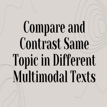 MULTIMODAL TEXTS ENGLISH GRADE 8 LESSON.