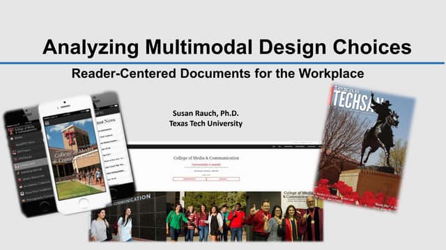 Multimodal Design for Technical Writing