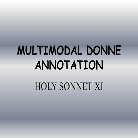 M U L T I M O D A L  D O N N E  A N N O T A T I O N