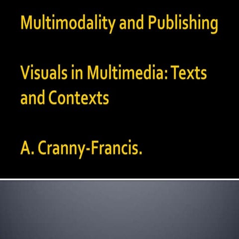 Multimodality and publishing