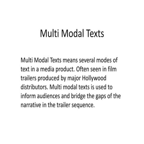 Multi modal text