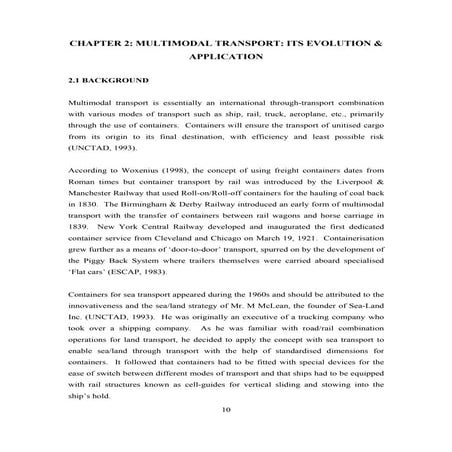 Multimodal transport