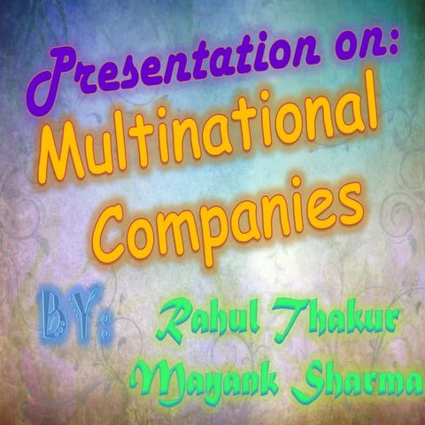 Multinational companies