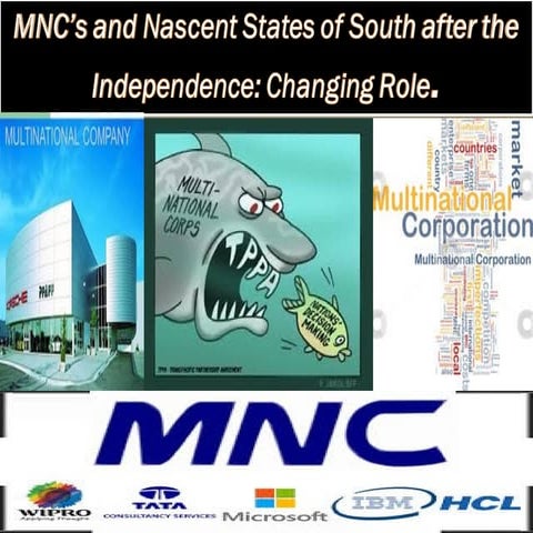 Multinational corporations and the nascent states of the south after ...
