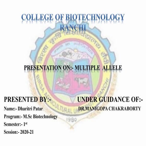 Multiple Allele | PPTX