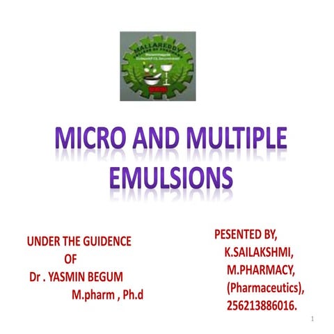Multiple and microemulsions