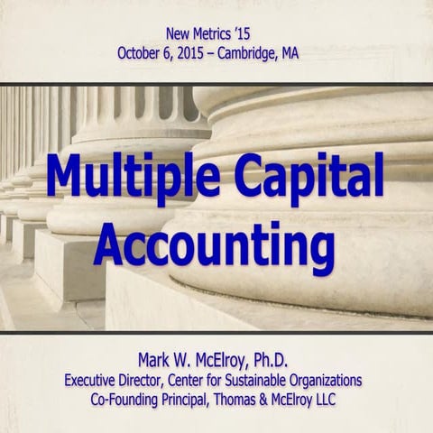 Multiple Capital Accounting: A New Paradigm for Measurement and Reporting