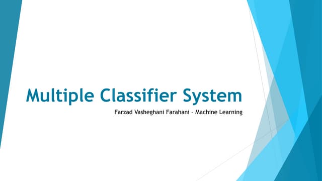 Multiple Classifier Systems