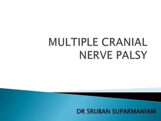 Cranial nerve palsies | PPT