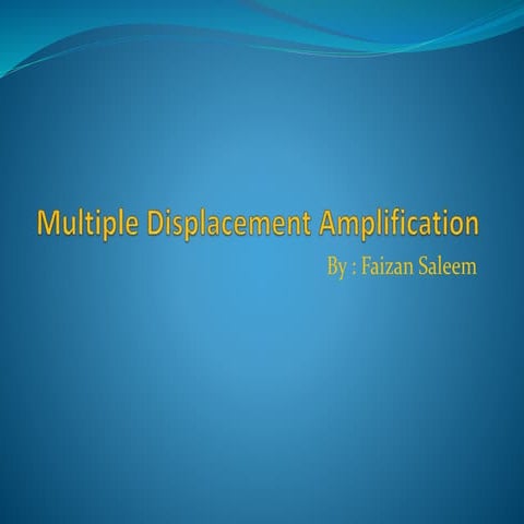 Multiple displacement amplification