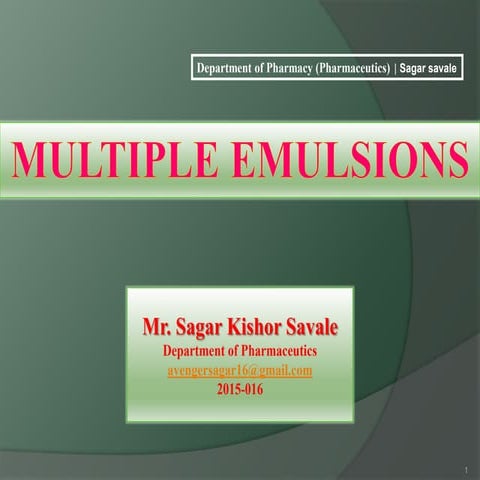 Multiple emulsion