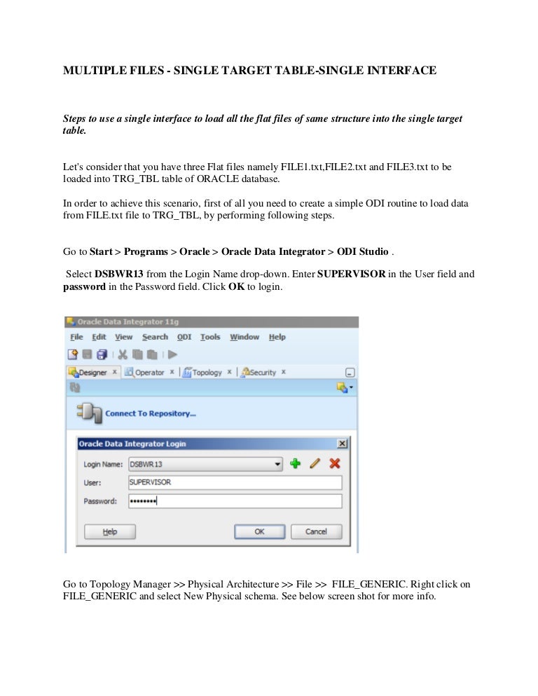 Multiple Files Single Target Single Interface