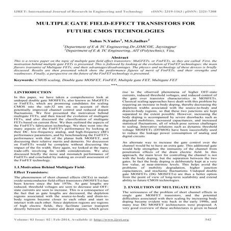 Multiple gate field effect transistors for