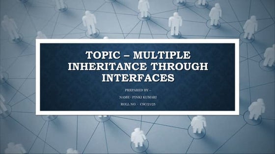 Inheritance in JAVA PPT | PPT