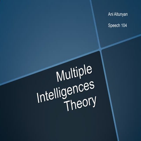 Powerpoint multiple intelligence | PPTX