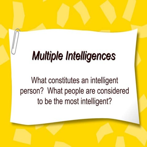 Multiple intelligences | PPTX