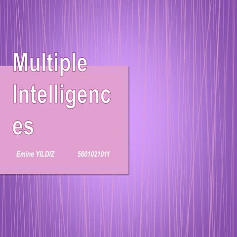 Multiple intelligences Theory 