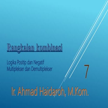 Multiplekser - Demultiplekser - Pertemuan 7