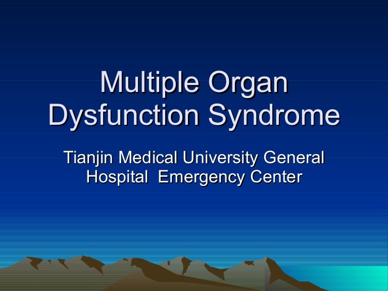 Multiple organ dysfunction syndrome2009