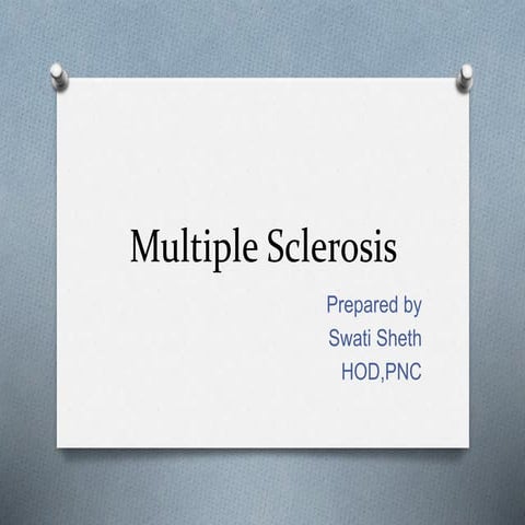 multiple sclerosis | PPTX