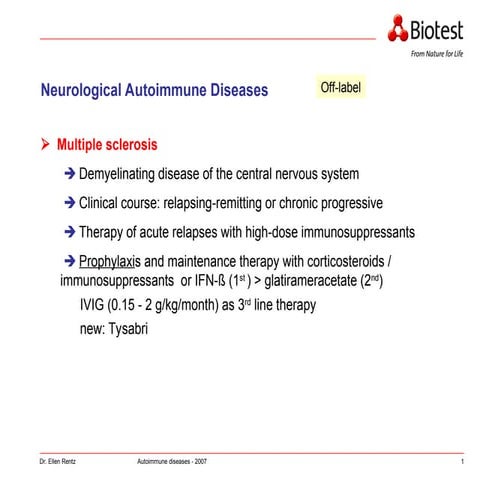 Comprehensive Overview of Multiple Sclerosis: Pathogenesis, Clinical ...