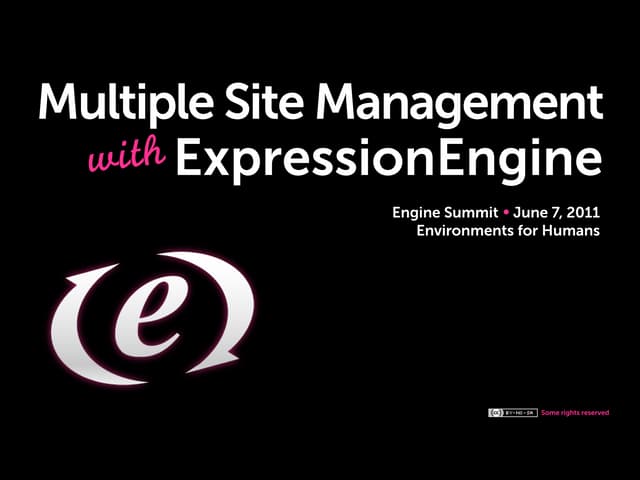 Multiple Site Management with ExpressionEngine