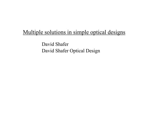 Offner relay design variants | PPTX