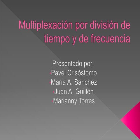 Multiplexación por división de tiempo y de frecuencia
