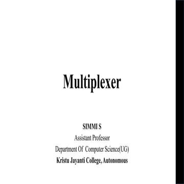 Multiplexer in Digital Electronics/Computer Organization