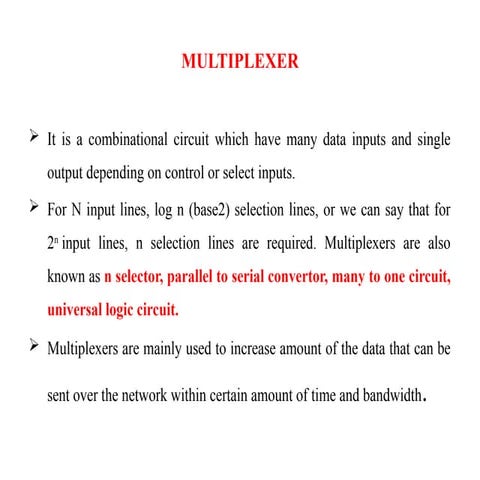 MULTIPLEXER.pptx dpco | PPTX