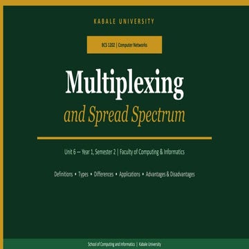 Comprehensive Overview of Multiplexing and Spread Spectrum Techniques ...