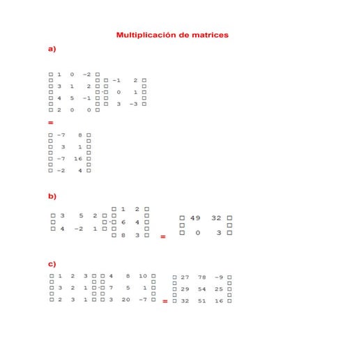 Multiplicacion De Matrices | DOC