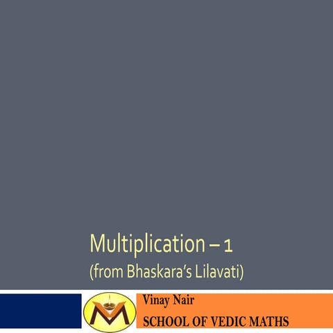 Multiplication   1