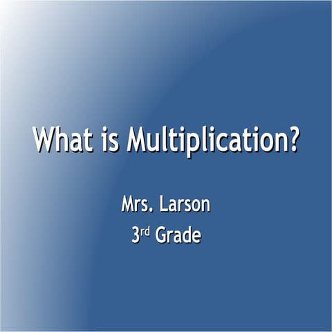 Multiplication | PPT