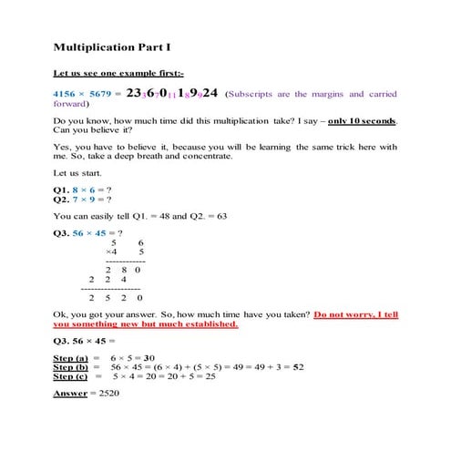 Multiplication