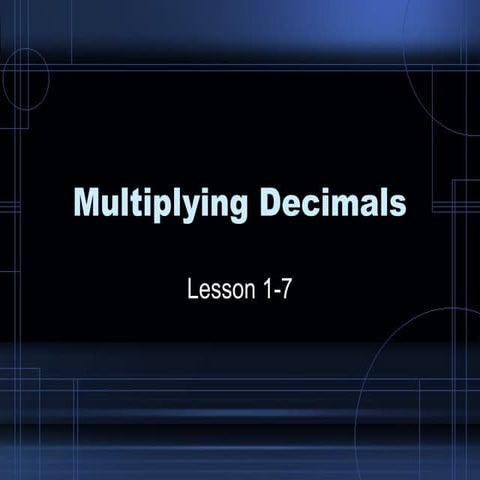 Multiplicationdecimals