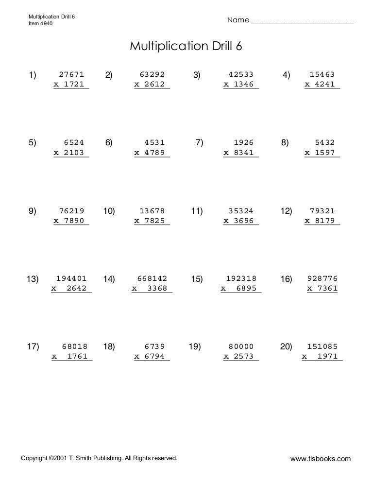 Multiplicationdrill6