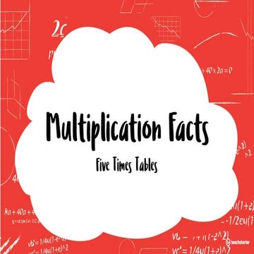 Multiplication facts 5s