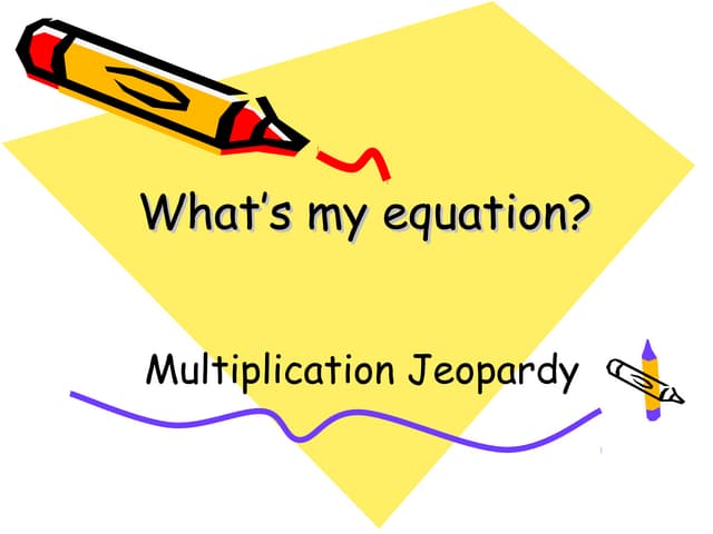Multiplication jeopardy game